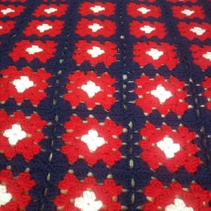 Crocheted Granny Square Afghan